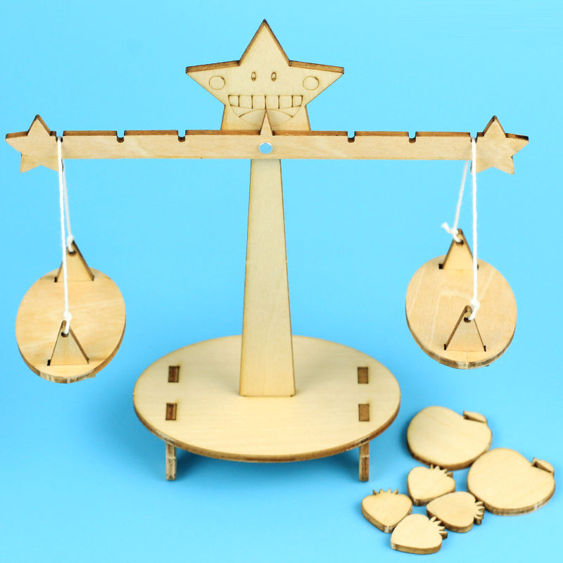 定制小学生科技小制作diy自制天平秤儿童手工科学实验小发明物理玩具