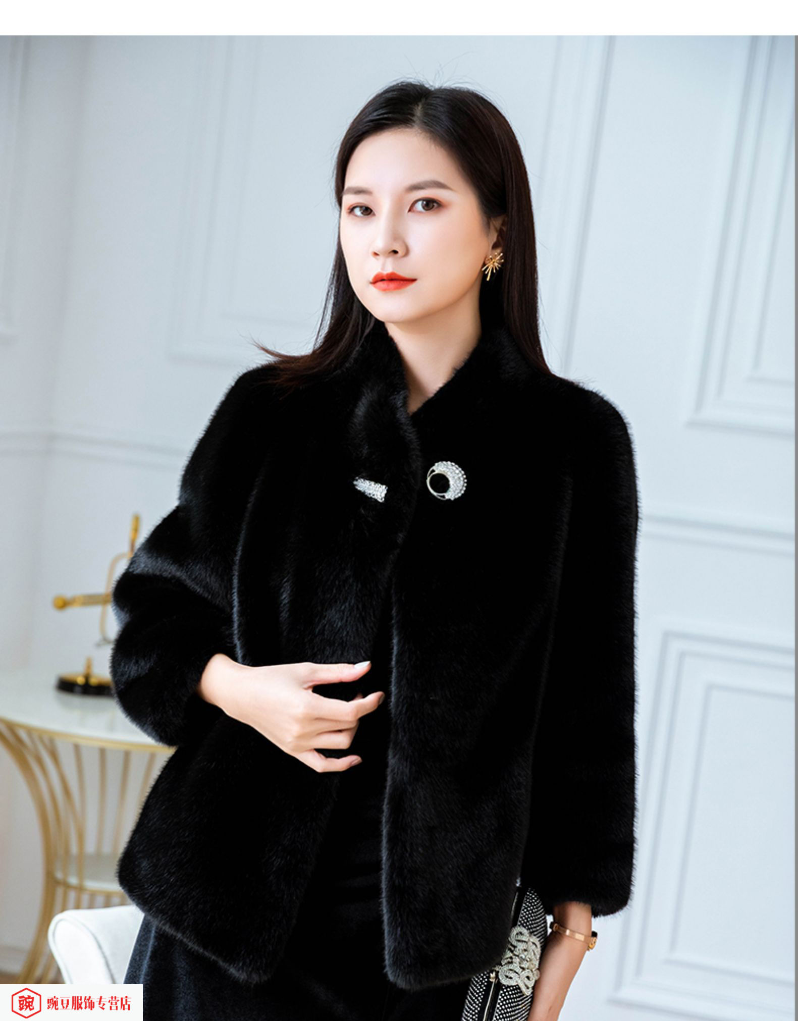 高端轻奢秋冬装2020秋冬新款仿水貂绒外套大衣女短款气质轻奢狐狸毛短