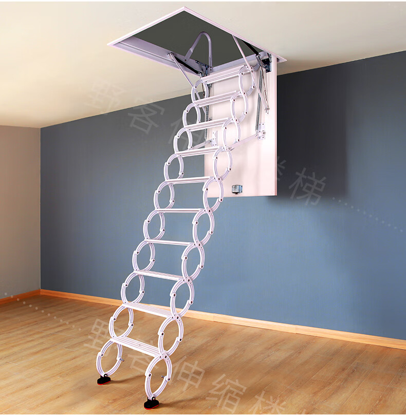 野客梯子阁楼伸缩楼梯家用隐形梯复式别墅折叠梯隔层伸缩升降隐形楼梯