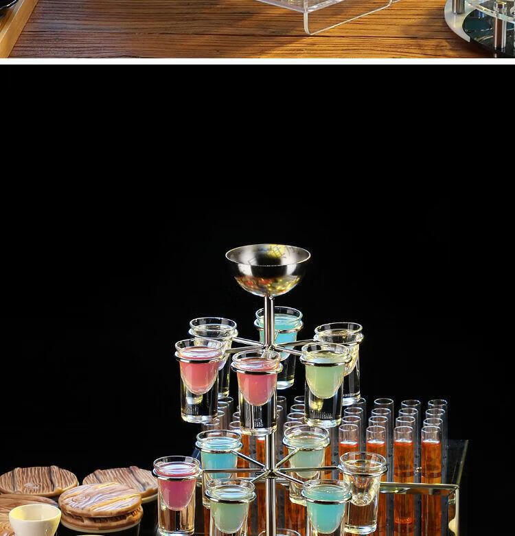 酒馆酒具国潮酒吧彩虹斗酒架醉三仙试管杯网红小酒馆贰麻酒具 雪梨桶