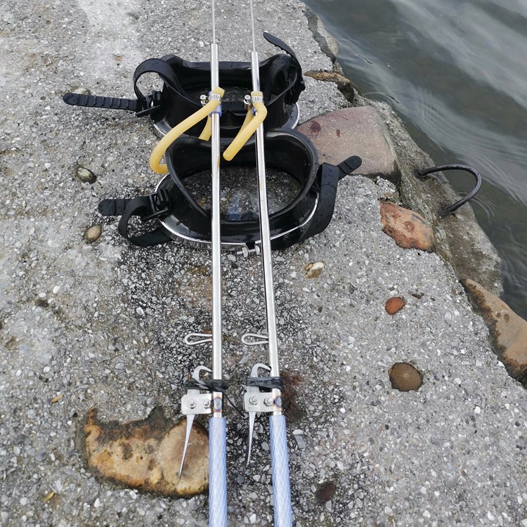 不锈钢潜水鱼枪水下射鱼器抓鱼工具叉鱼鱼箭弹射打鱼装备 不锈钢中款