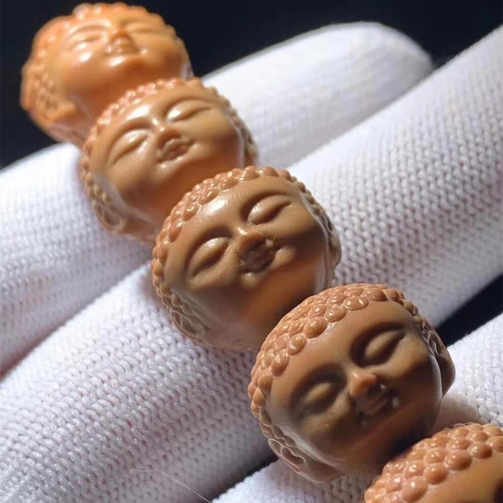 猴头手串宝宝佛男盘玩核桃雕刻文玩小籽大日如来佛像核雕佛头手链