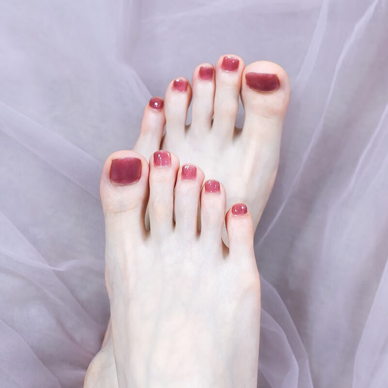 一然网红款脚指甲油女持久撕拉可剥无味镜面极光系列显白 440 草莓