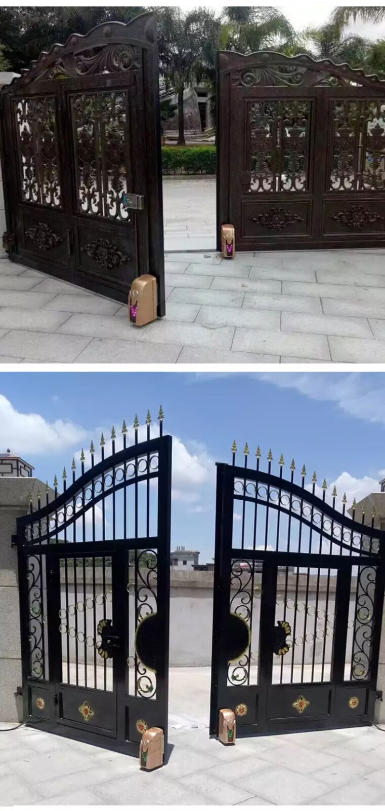 诺克开门机八字对开 平开门电机庭院大门电动开门机智能遥控平开门机