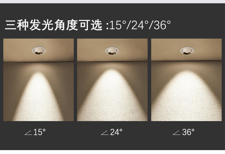 世朵(shiduo)可拉伸led射灯嵌入式360旋转可调节角度服装店背景墙商高