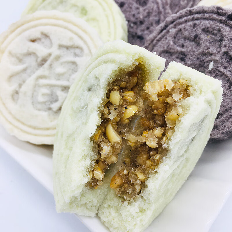 广西容县特产糯米饼印饼糕点传统零食佳香大心夹心花生馅米饼1包无