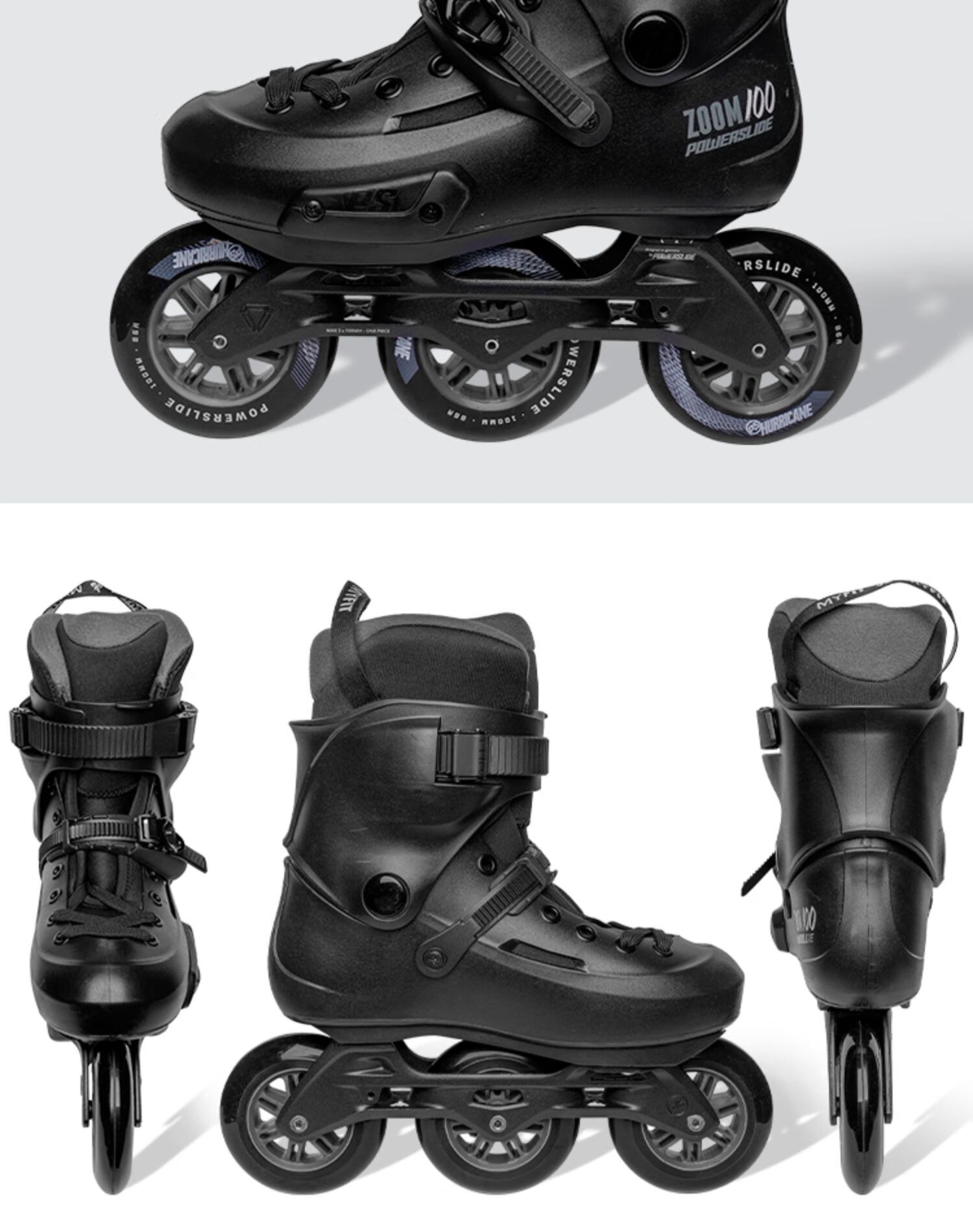 powerslide德国宝狮莱zoom轮滑鞋pro男女专业110大三轮刷街滑冰鞋单直