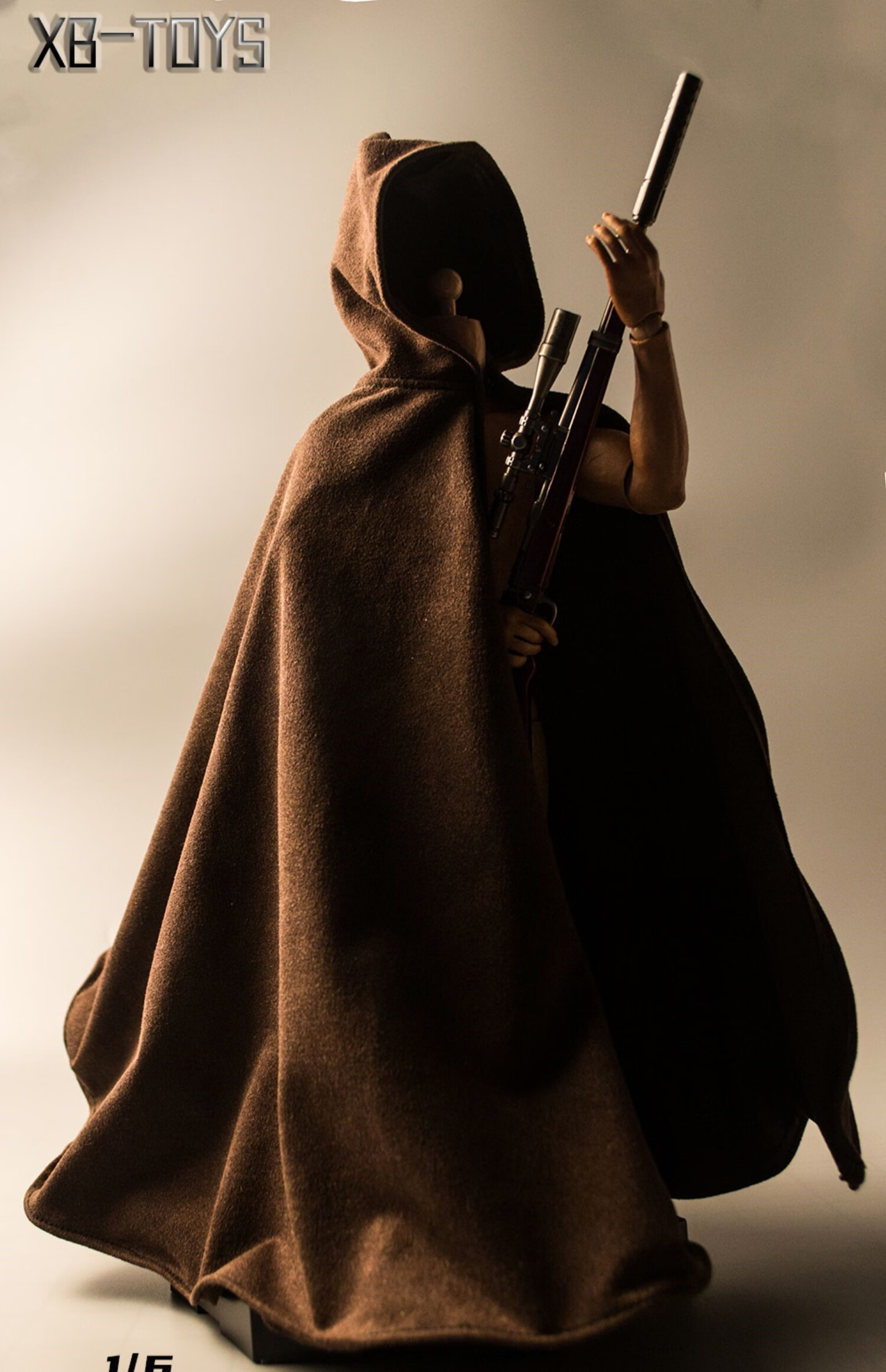 1/6兵人12寸斗篷戴帽子披风星球大战卢克同款战袍神奇女侠用 黑色披风