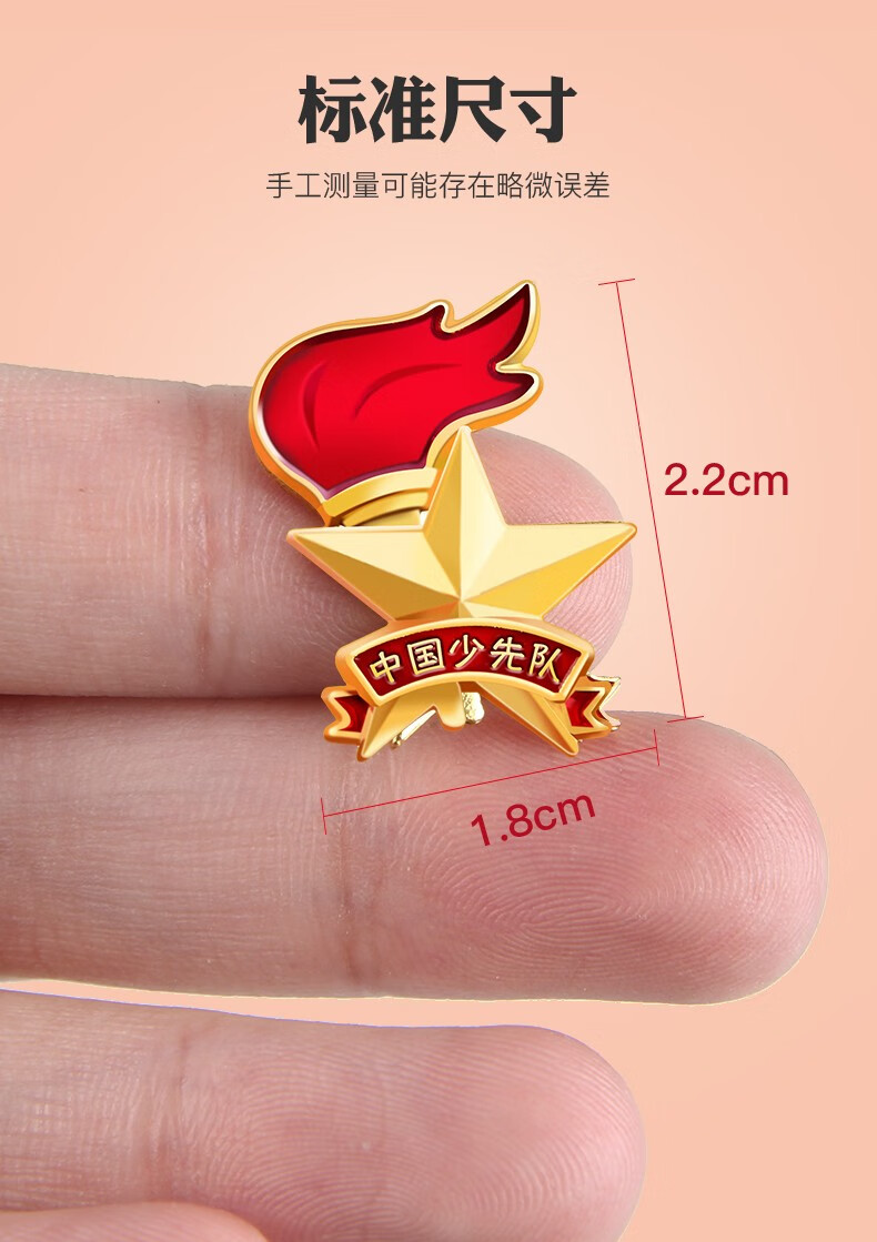 fgacct标准少先队队徽新款小学生少先队徽章胸牌队员徽章小磁铁队徽10