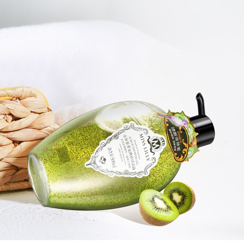 misslilly蜜斯莉磨砂沐浴露奇异果香氛氨基酸去角质鸡皮沐浴乳液女
