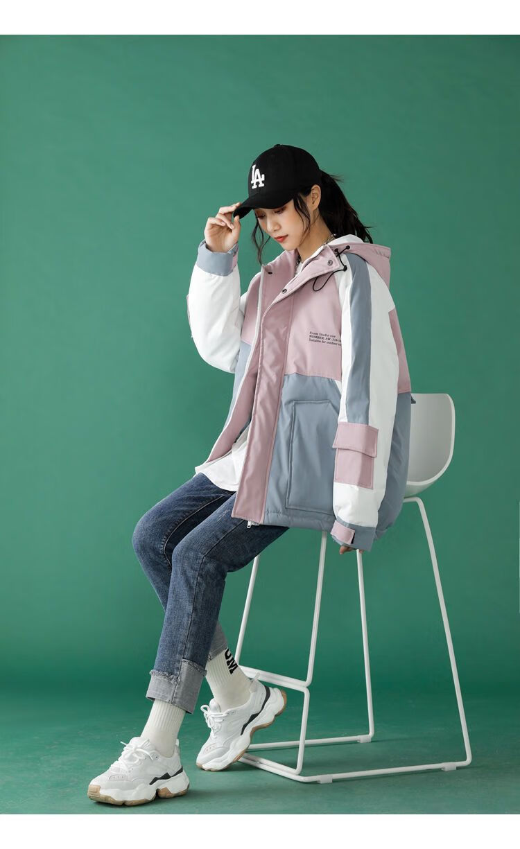 冬天高中生高个子女生棉服大学生穿的棉衣女冬季加厚减龄短款棉服2022