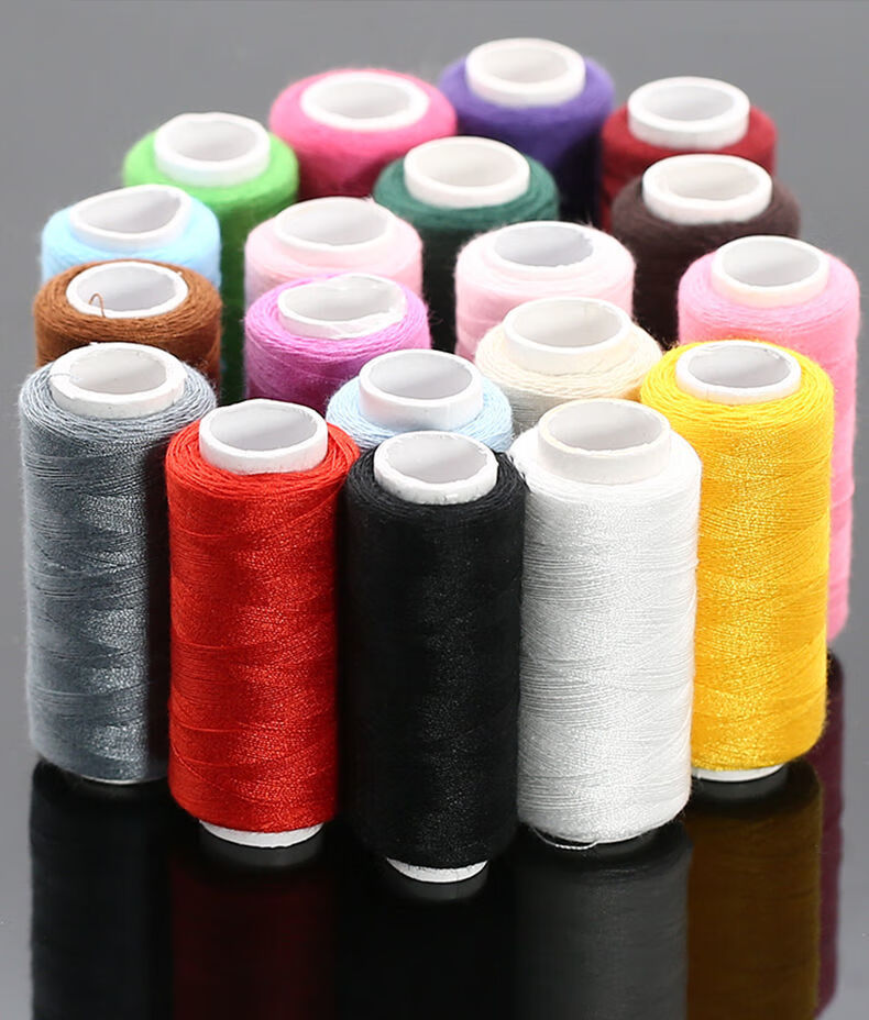 家用缝纫线小卷缝衣线黑线涤纶手工衣服针线白色细线红色修补线缝黑白