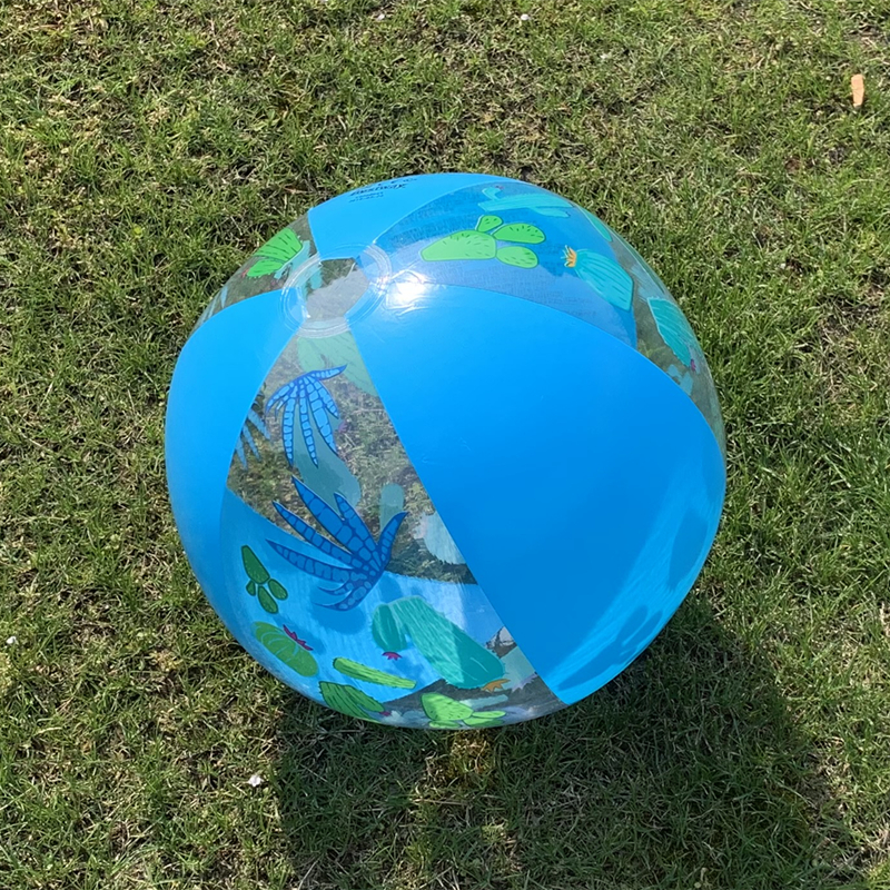 适用于半透明大号海洋球儿童充气玩具沙滩球水上乐园游泳池戏水球黄色