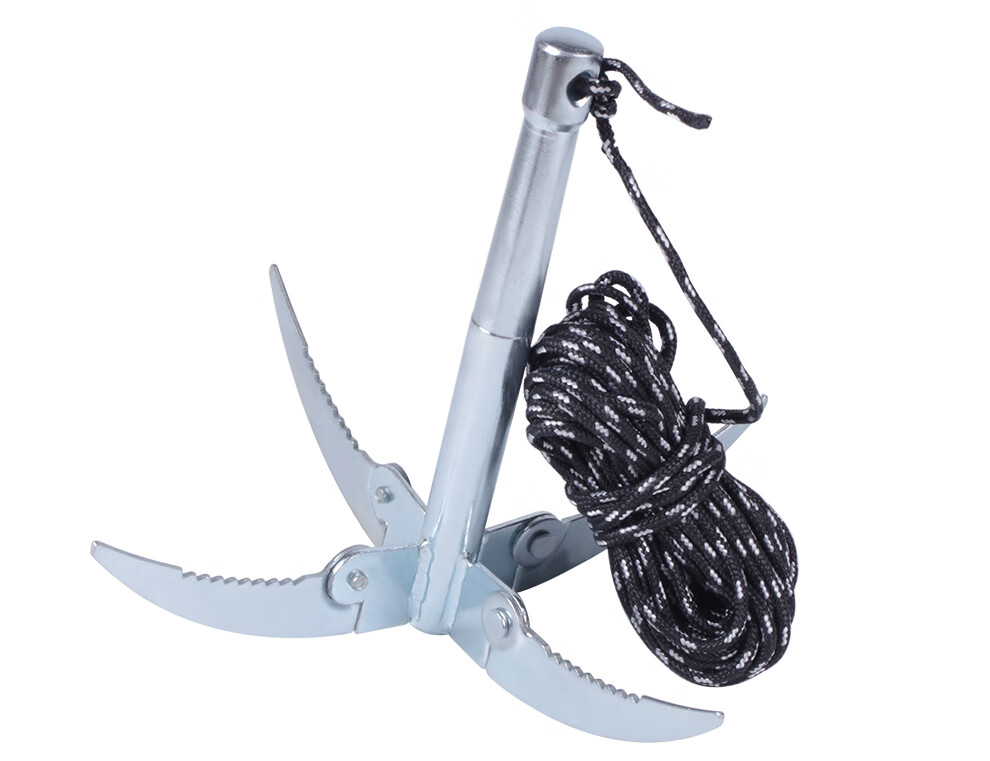 钓鱼水草锚刀割草刀渔具野钓垂钓用品不锈钢折叠拉草器镰刀抓钩刀锋加