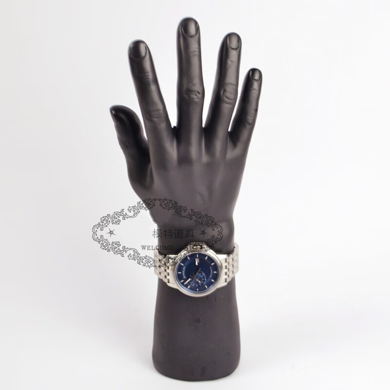 手模特道具手套模特仿真男手模带戒指手模特男右手模男士手套 金色