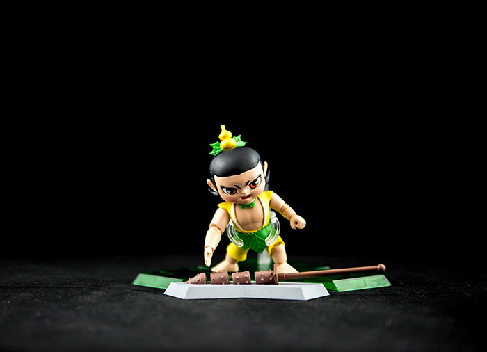 六一礼物葫芦娃玩具可公仔可动模型葫芦兄弟全套变形儿童人偶模型黄色