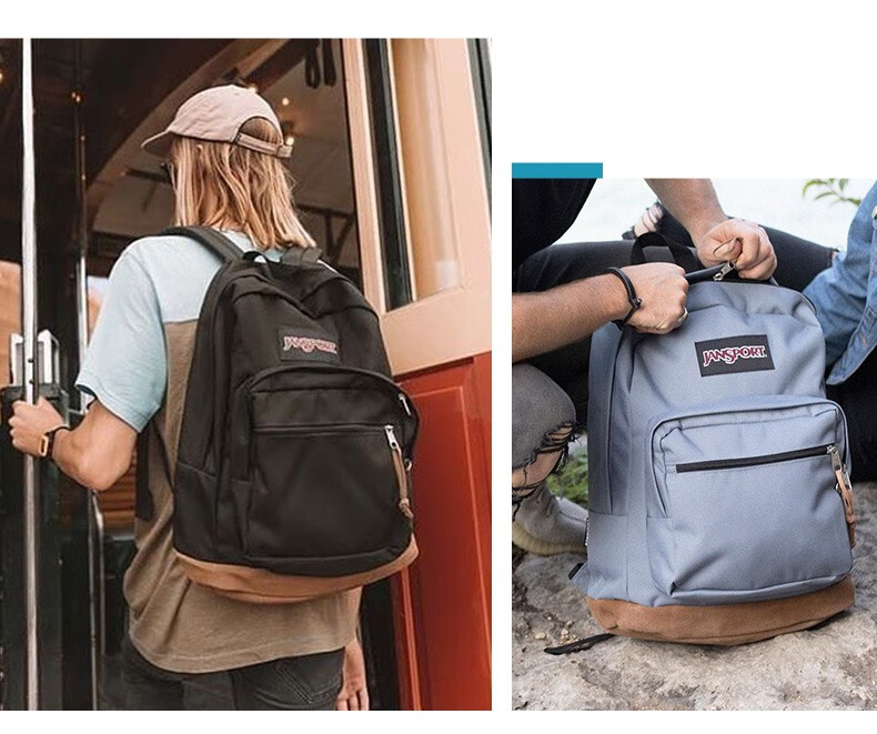 jansport杰斯伯双肩包女电脑包男学生背书包typ7 003 蓝色【图片 价格