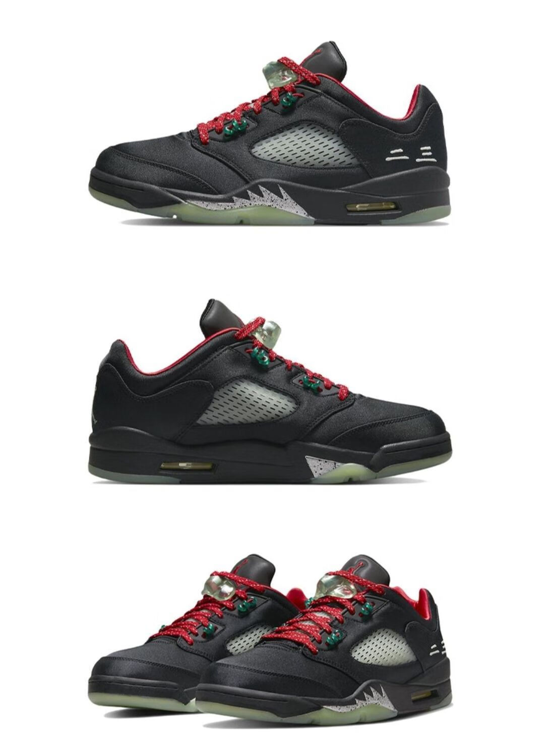 【官方旗舰】纯原中国年aj5低帮 撕撕乐火焰鸟中国玉黑金男女鞋休闲鞋