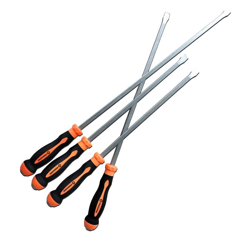 鹏工特长特大号一字螺丝刀工业级平口多功能可敲击工地拆模板撬棍长杆