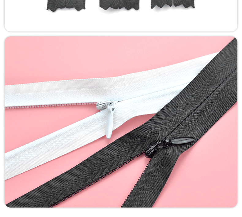 隐形拉链黑色连衣裙裤子衣服拉锁头配件长款裙子抱枕拉链暗链白色黑色