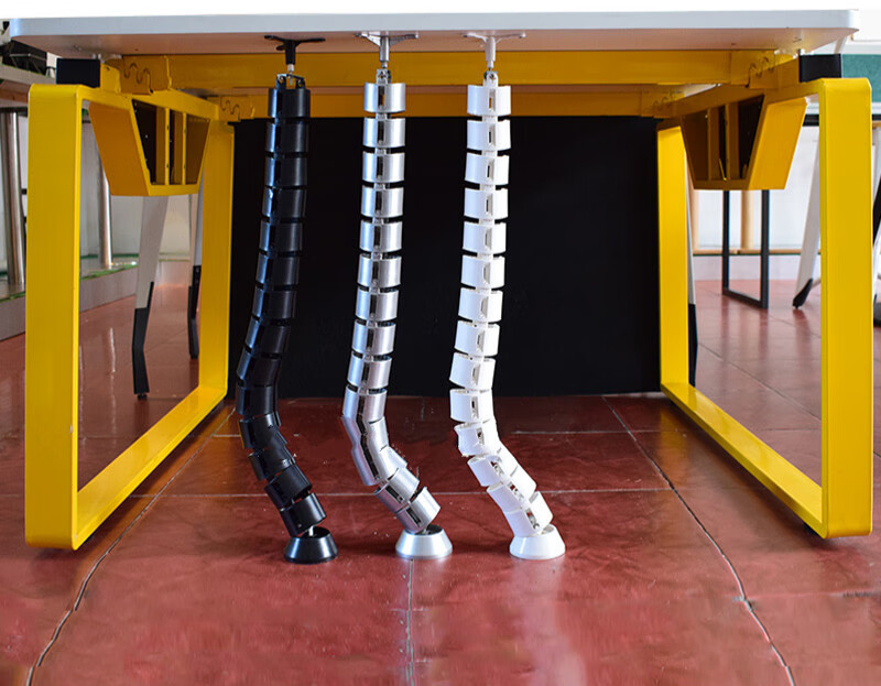 办公桌abs圆形蛇形管桌底藏线管会议桌穿线软管理线管走线管蛇形黑色