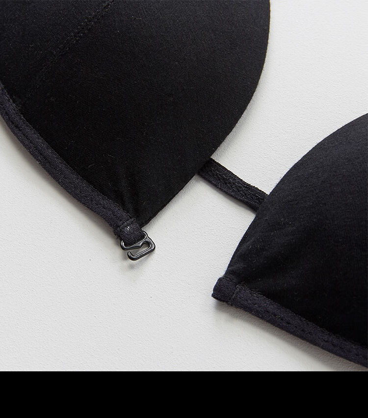 单排扣文胸美背文胸前扣无钢圈性感隐形细吊带法式内衣超薄款小胸露背