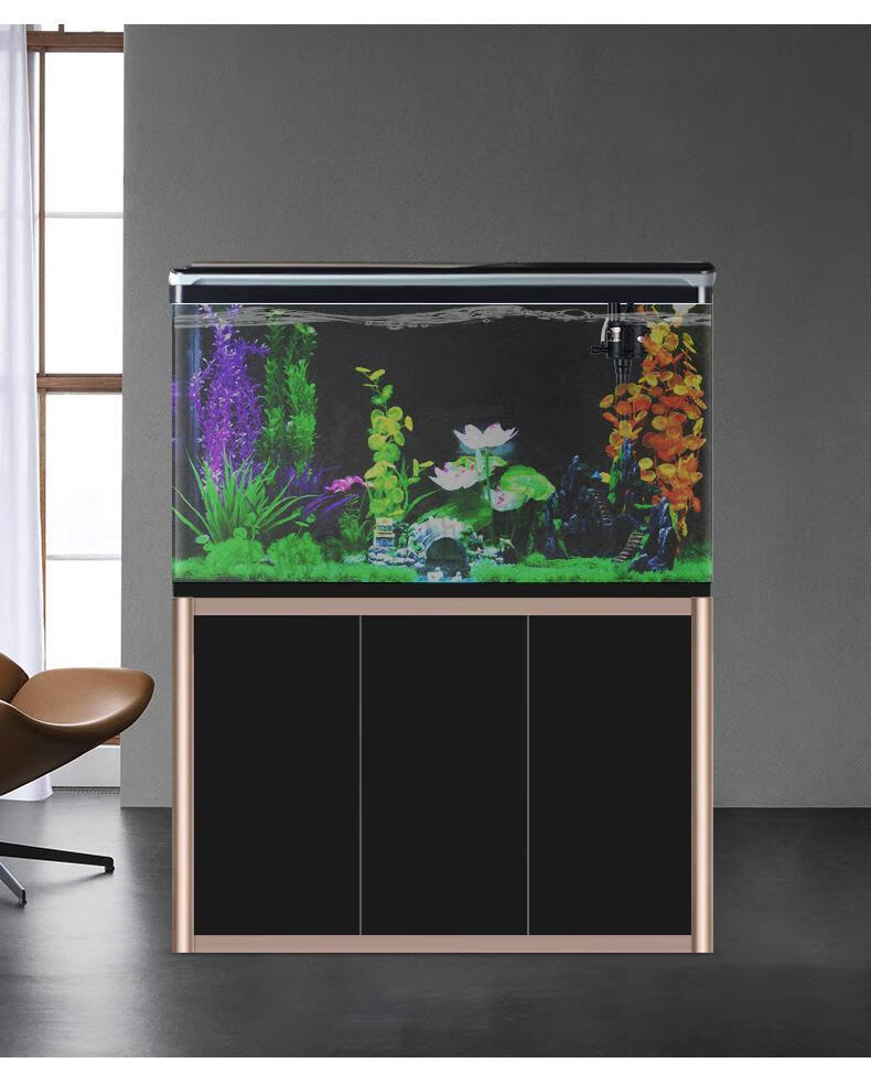 2022新款 西龙鱼缸 西龙客厅鱼缸白玻璃龙鱼缸底滤免换水家用下过滤大