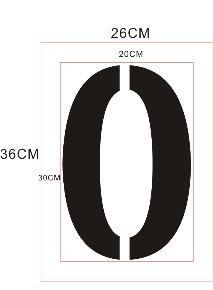 镂空喷漆数字母空心字0-9a-z模板雕刻漏板pvc塑胶料广告印字编号 字高