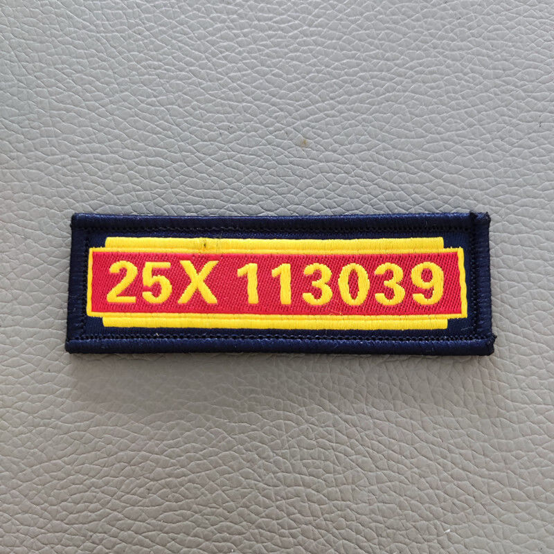 定制消防员号码布号数字牌金属牌保安姓名胸牌胸标 定制xf红底白字 10