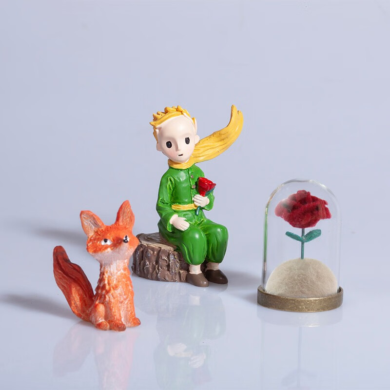 小摆件公仔办公室生日小王子狐狸可爱周边桌面工艺品女石凳小王子