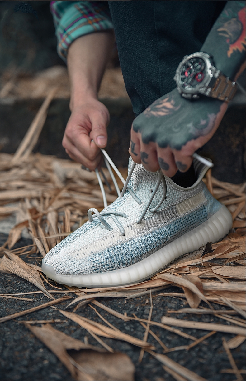 哆璐卡跑步鞋男鞋椰子鞋350飞织网鞋夏季莆田网面透气轻便减震跑鞋