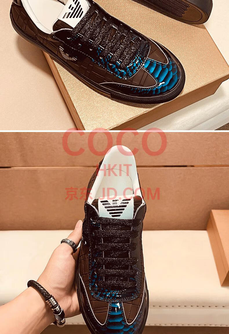 hk it coco奢侈品男鞋意大利风2022新款小白鞋男百搭板鞋潮流休闲鞋子