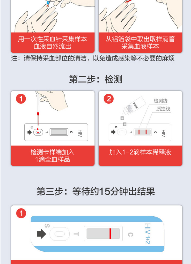 hiv试纸使用方法图解图片