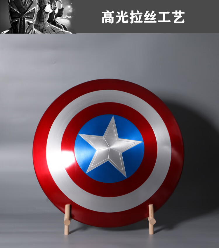 神孩子漫威周边75周年美国队长盾牌全金属1比1振金美队圆盾可穿戴道具