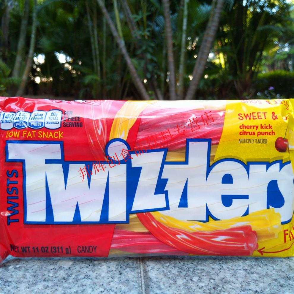 美国多滋乐扭扭糖难吃怪味吸管糖美剧零食twizzlerstwists396g西瓜味