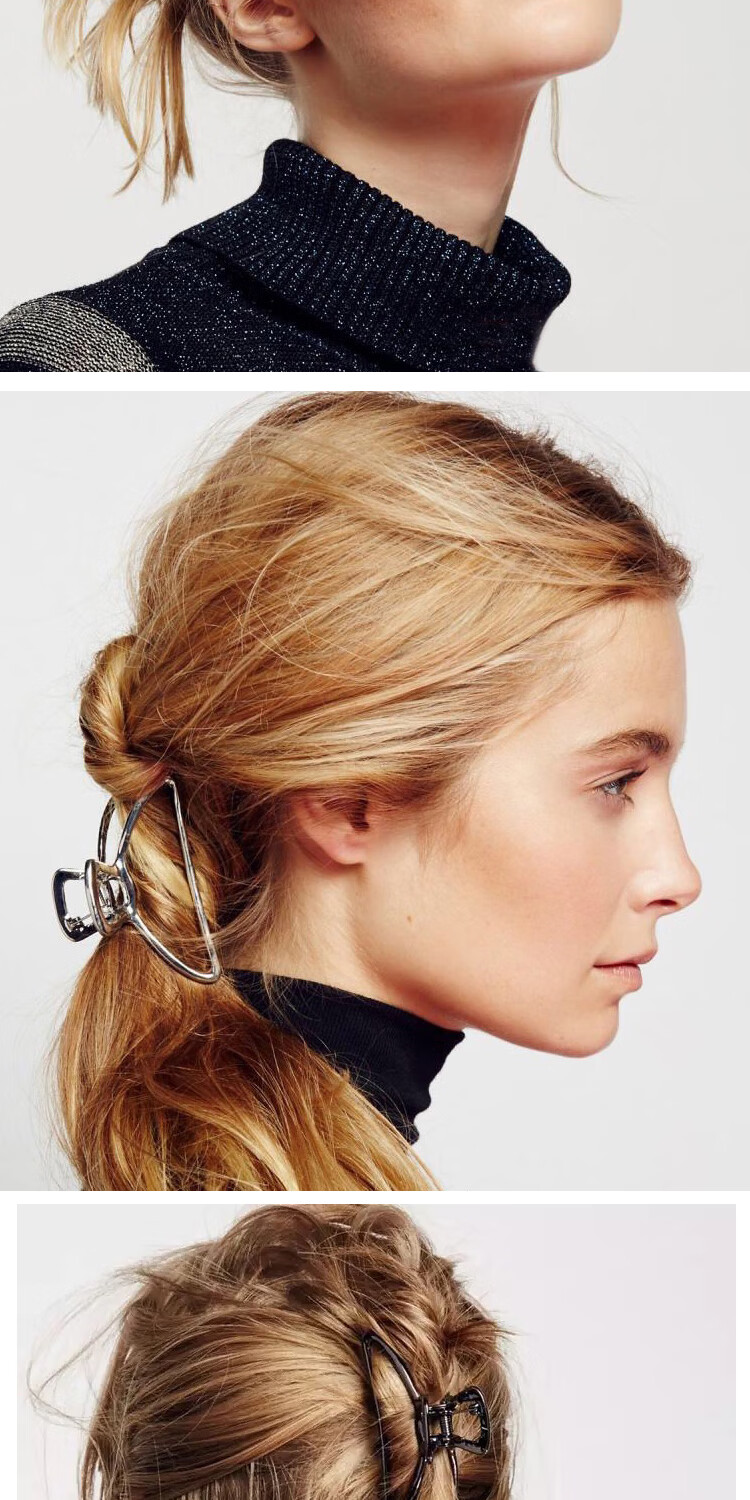 金属头发抓夹鲨鱼发夹大号洗澡发抓优雅气质发卡韩国后脑勺头饰女