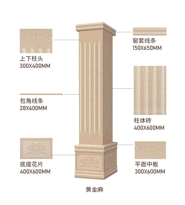 瓷砖罗马柱安装方法图片
