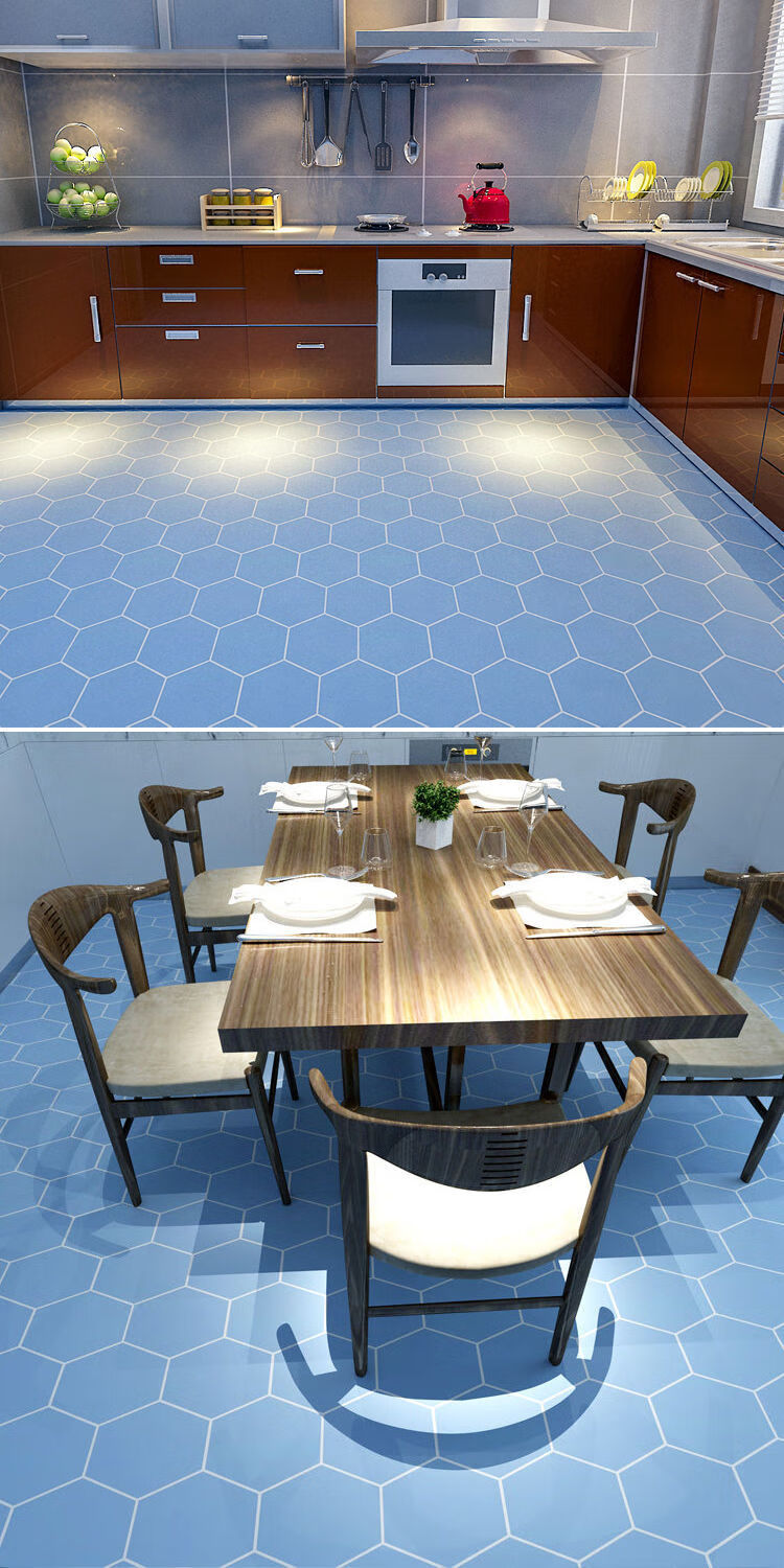 偷心之狐加厚浴室卫生间贴防水耐磨地面贴纸厨房防滑地贴pvc墙纸自粘