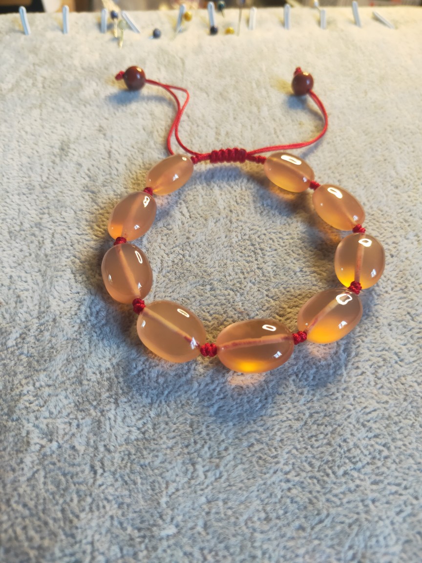 青鱼石手串 野生青鱼石宝宝百日礼本命年礼物sn1549 9颗手链【图片