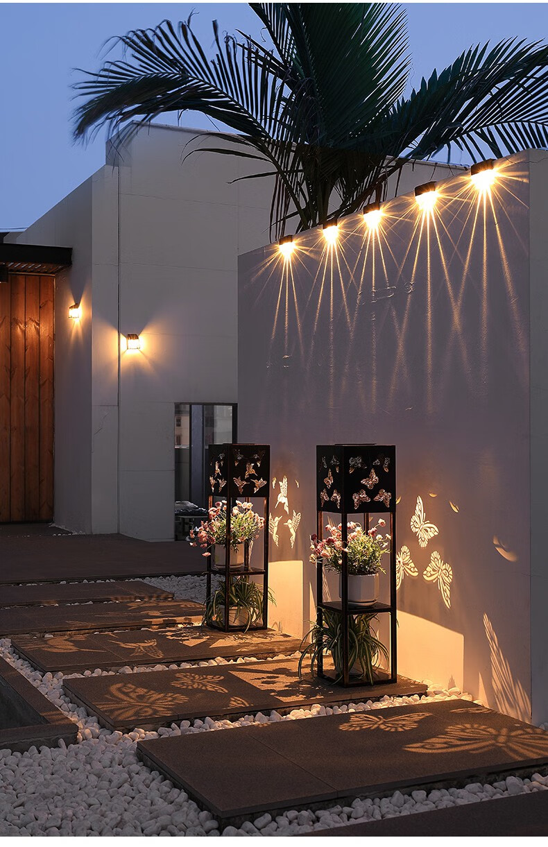 太阳能蝴蝶光影花架灯花园别墅装饰灯户外防水庭院室外布置氛围灯太阳