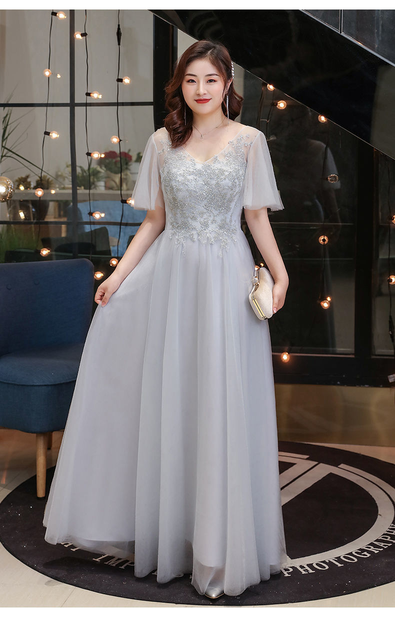 伴娘服胖mm大码显瘦伴娘裙礼服大码长款冬季胖mm200斤显瘦姐妹团宴会