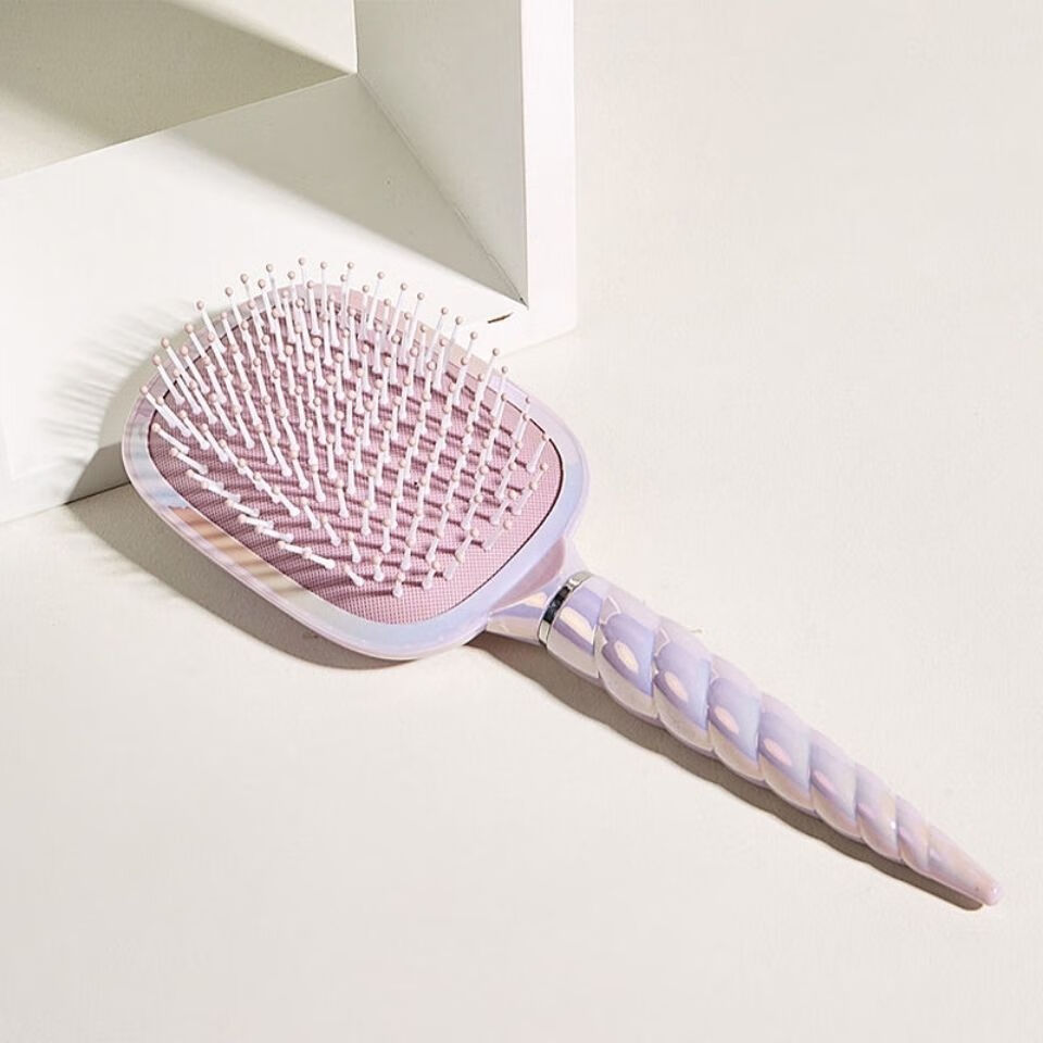 英国tt梳子气垫梳子女独角兽彩虹按摩梳炫彩卷发梳顺发静电美发大板梳