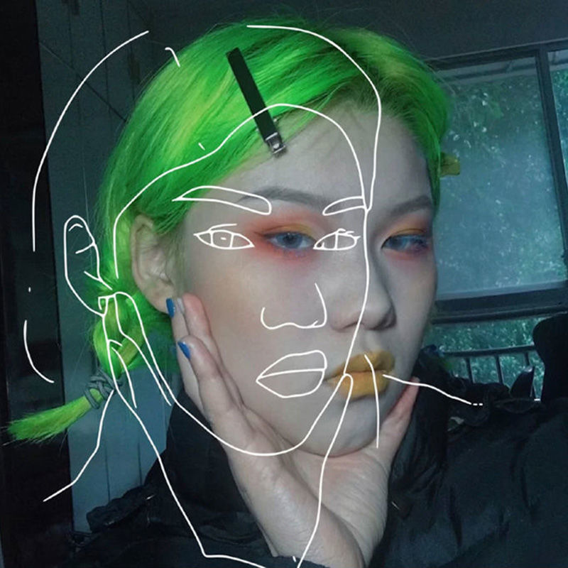 染发剂自己在家染植物2022流行色植物显白荧光绿染发膏 孔雀绿 褪色膏