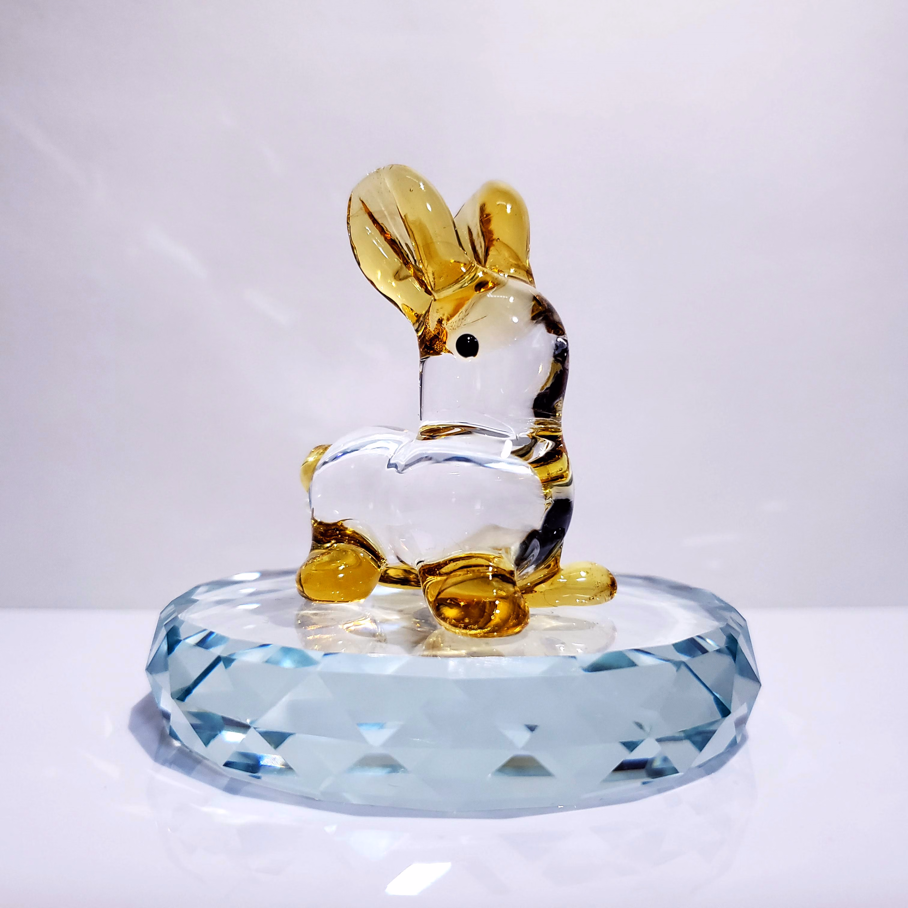 琉璃小兔子生肖摆件创意生日礼品水晶玻璃十二生肖动物属相工艺品