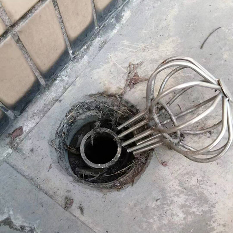 200管防树叶防鼠天沟排水地漏304不锈钢天台雨水斗屋顶下水盖管帽 2寸