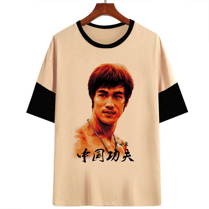 凯罗盾李小龙衣服夏季短袖t恤周边日常休闲潮流宽松款衣服80后怀旧