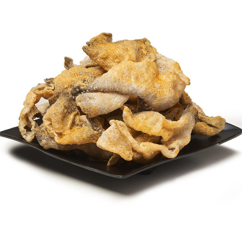 鱼皮酥润志香脆鱼皮多规格原味火锅食材炸鱼皮休闲小食即食鱼食咸蛋黄