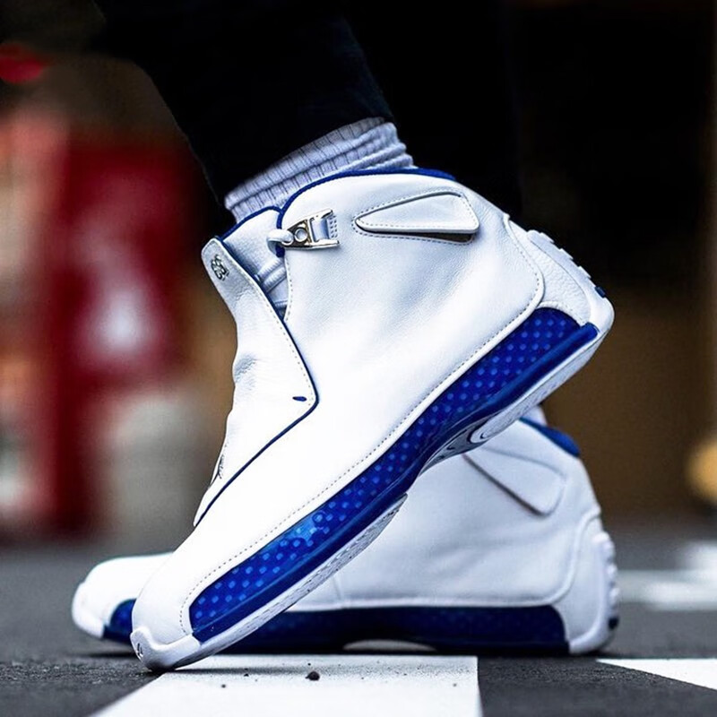 nike耐克男鞋airjordan18aj18黑蓝运动休闲鞋篮球鞋aa249470144