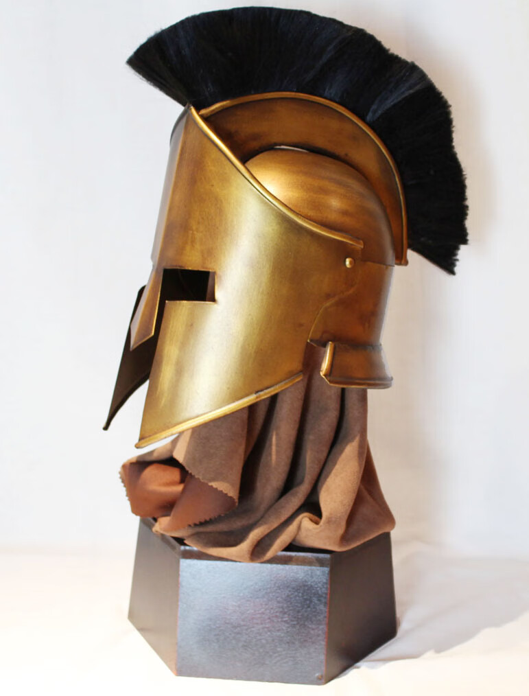 斯巴达勇士头盔 斯巴达300勇士骑马打仗古罗马战士可穿头盔盾牌长矛