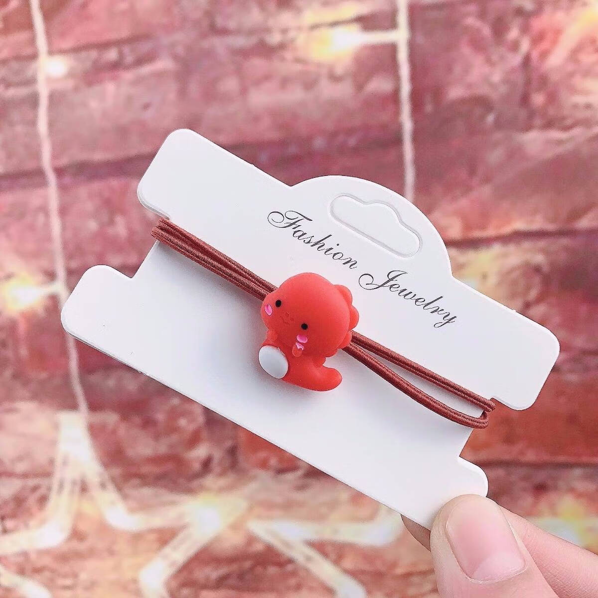 佩觉 头绳韩版女可爱小恐龙发圈小皮筋送男朋友扎头发橡皮筋情侣小